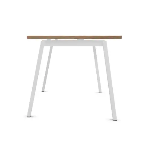 Bureau rectangulaire 160x80 Noyer / piét. Blanc BANGKOK