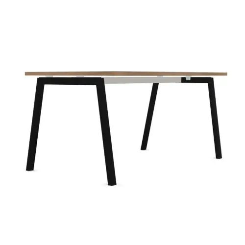 Bureau rectangulaire 160x80 Noyer / piét. Anthracite BANGKOK