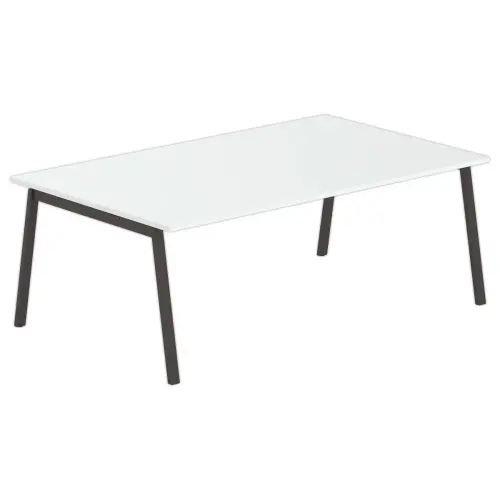 Table rectangulaire 200x120 Gris / Piét.Anthracite