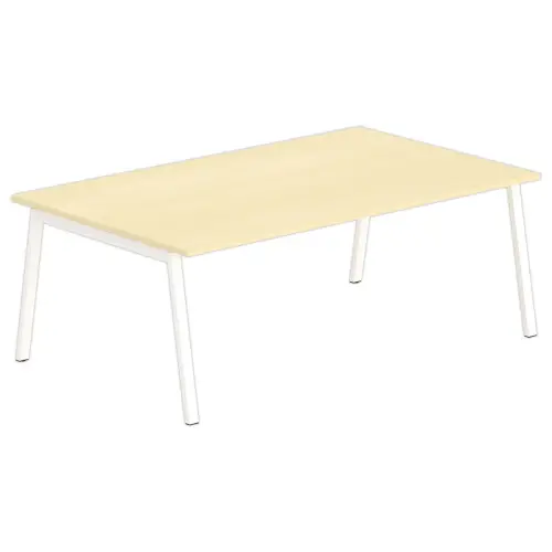 Table rectangulaire 200x120 Hêtre / Piét.Blanc