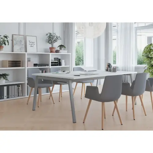 Table rectangulaire 200x120 Hêtre / Piét.Anthracite