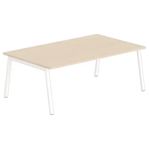 Table rectangulaire 200x120 Acacia / Pi&eacute;t.Blanc 