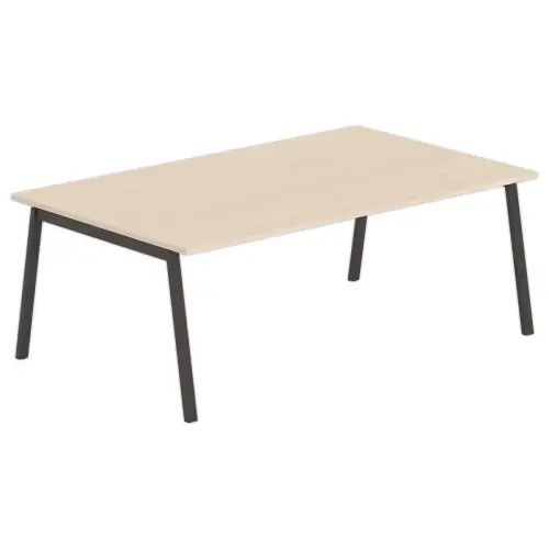 Table rectangulaire 200x120 Acacia / Piét.Anthracite
