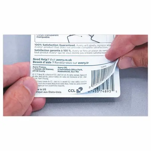 &Eacute;tiquettes de masquage laser AVERY 199,6x 289,1 mm 25f x 25 &eacute;tiquettes 