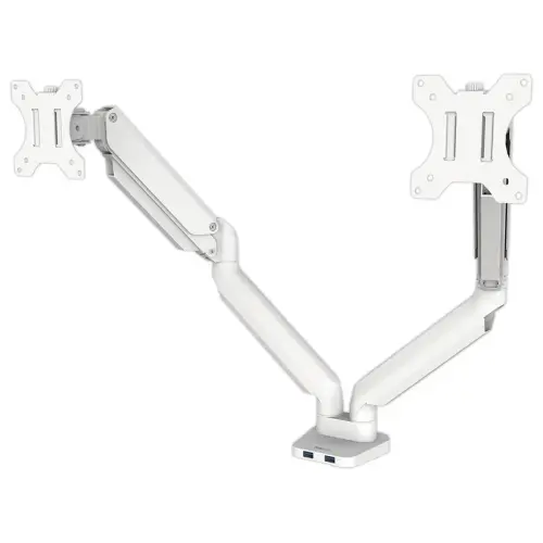 Bras porte-écrans double Platinum Series - Blanc - FELLOWES