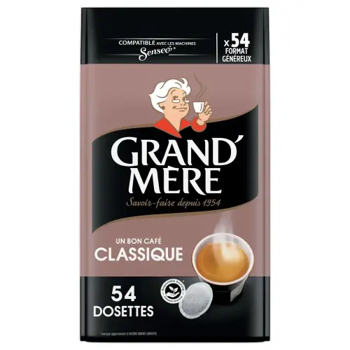 54 Dosettes souples de café - Compatibles Senseo - Grand'Mère