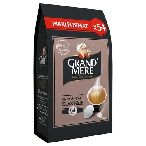 54 Dosettes souples de café - Compatibles Senseo - Grand'Mère