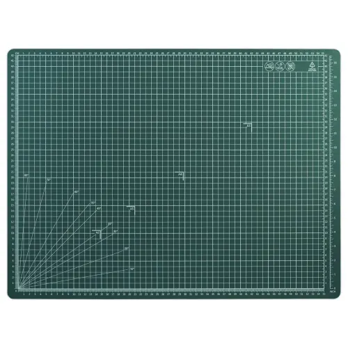 Plaque decoupe multi fonction face quadrill&eacute;e 5x5cm + angles format A2 