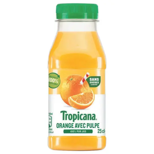 12 Bouteilles Tropicana orange - 25 cl