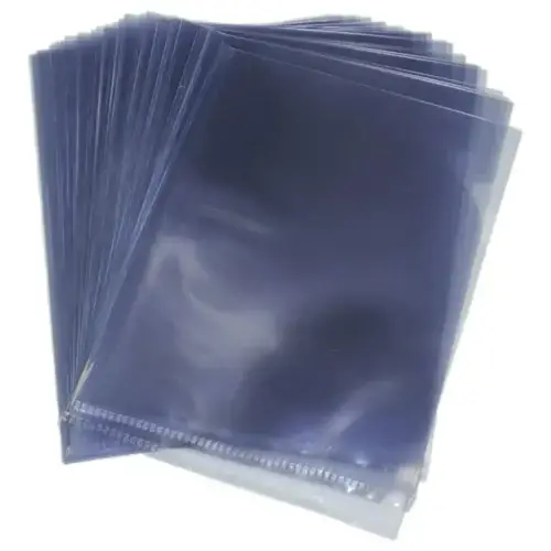 100 Pochettes transparentes en PVC - Ouverture 2 c&ocirc;t&eacute;s 
