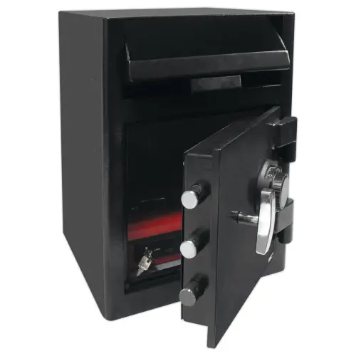 Coffre de dépôt avec serrure à combinaison mécanique 17 L