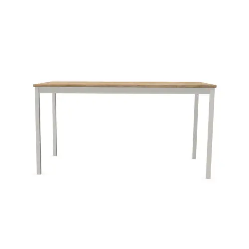 Table modulaire rectangulaire 140 x 70chêne veiné / alu