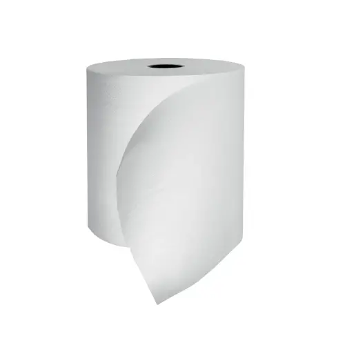 6 Rouleaux d'essuie-mains blanc - Diam&egrave;tre 19 cm 