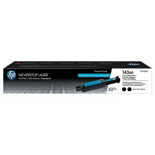 2 Packs de 2 HP 143AD W1143AD Kit de 2 recharges toner noir