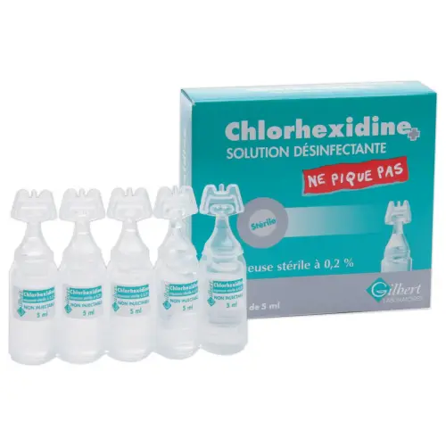 10 Unidoses de 5 ml de chlorhexidine