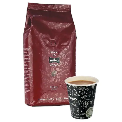 Paquet de caf&eacute; en grains Forte - Intensit&eacute; 7 - 1 kg  - Miko 