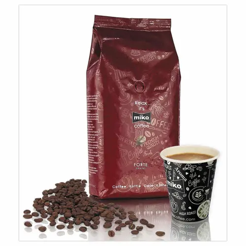 Paquet de caf&eacute; en grains Forte - Intensit&eacute; 7 - 1 kg  - Miko 