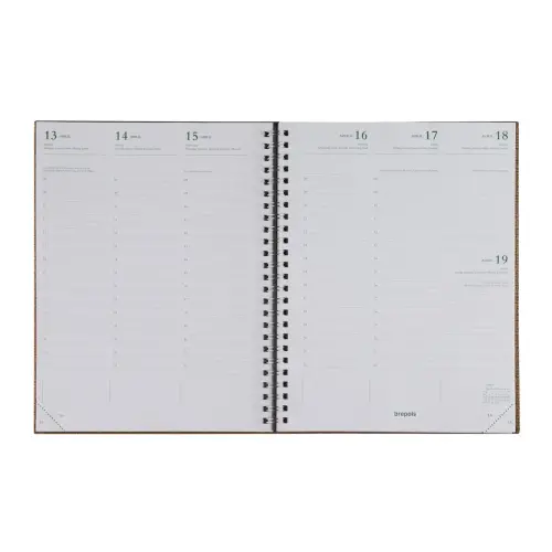 Agenda semainier Kazar - 17,1x22cm - Assortis - Janvier à décembre - BREPOLS