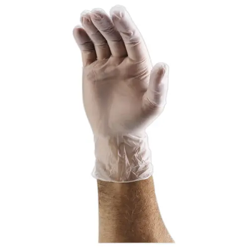100 Gants en vinyle non poudrés - Taille S - Tâches ponctuelles