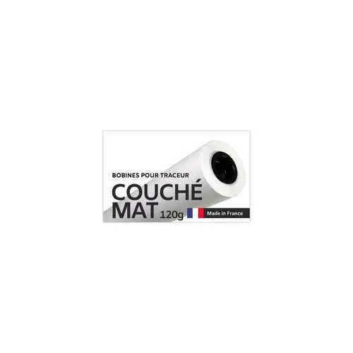 Rouleau de papier couché mat 0,914 X45 m - 120g