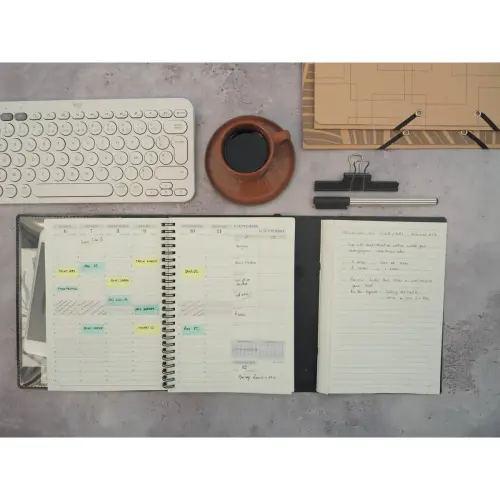 Agenda semainier All in one - 15x21cm - Bleu - Septembre à décembre - EXACOMPTA