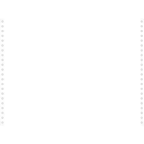 2000 Feuilles de listing blanc 380x11"" 1pli Bandes Caroll Détachables