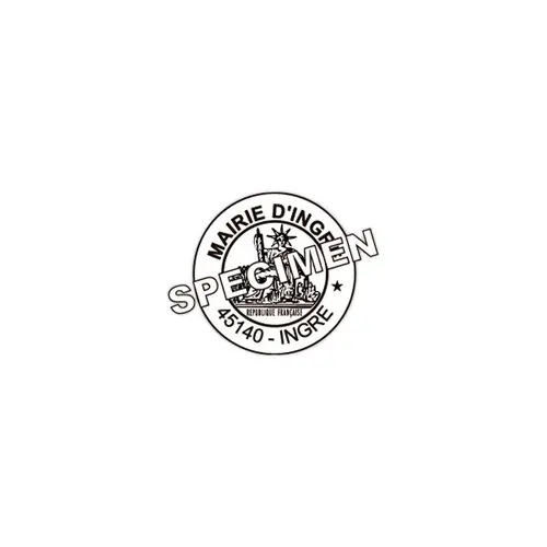 Timbre Printy personnalisable 4630 - Bo&icirc;tier gris - Encre noire - &Oslash;30 mm - 6 lignes max. 