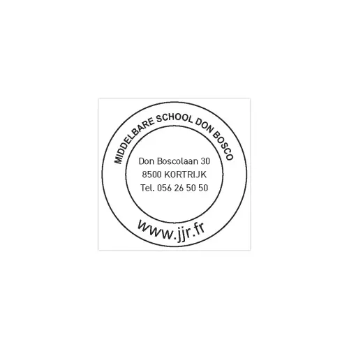 Timbre personnalisable Printy 4642 - Bo&icirc;tier bleu - Encre noire - &Oslash;42 mm - 8 lignes max. 