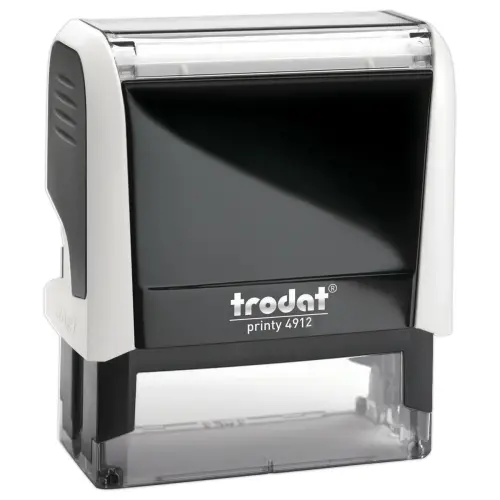Timbre personnalisable Printy 4912 - Boitier blanc - Encre noire - 47 x 18 mm - 5 lignes max.