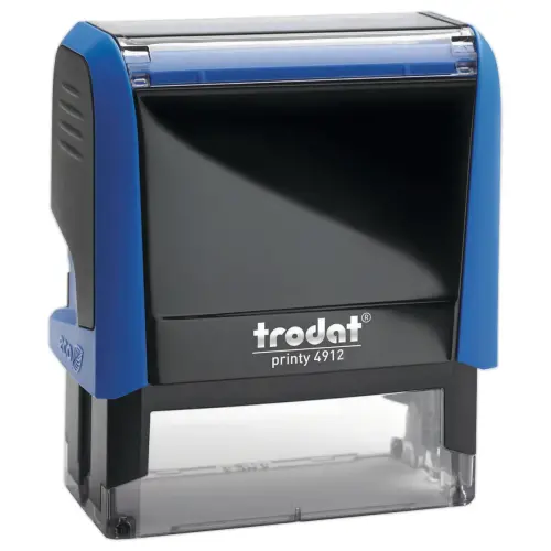 Timbre personnalisable Printy 4912 - Boîtier bleu - Encre noire - TRODAT