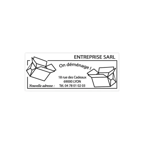 Timbre personnalisable Printy 4915 - Boitier blanc - Encre noire - 70 x 25 mm - 7 lignes max. 