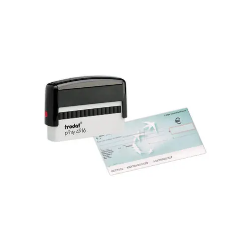 Timbre Printy personnalisable 4916 - Noir - 70 x 10 mm - 2 lignes max