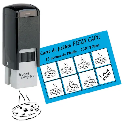 Timbre Printy personnalisable 4921 - Noir - 12 x 12 mm - 3 lignes max. 