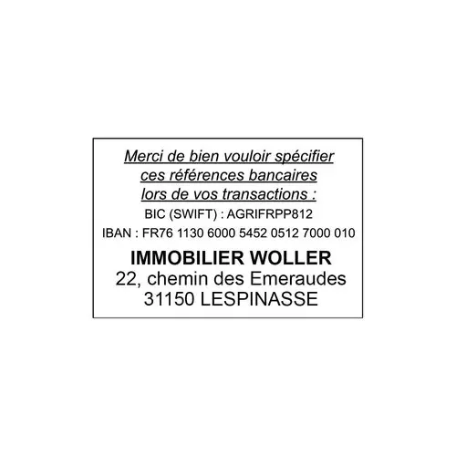 Timbre personnalisable Printy 4927 - Boitier gris - Encre noire - 60 x 40 mm - 10 lignes max.