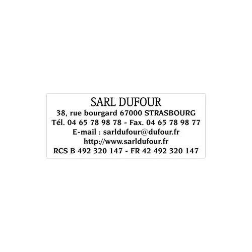 Timbre personnalisable Printy 4914 - Bo&icirc;tier gris - Encre noire - 64 x 26 mm - 6 lignes max. 