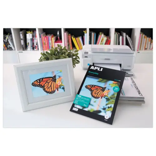 100 Feuilles de papier photo APLI Everyday format A4 180 g brillant