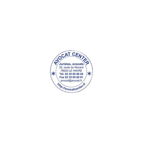 Timbre Printy personnalisable 4630 - Boîtier bleu - Encre bleue - Ø30 mm - 6 lignes max.