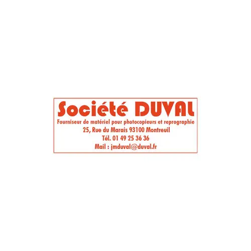 Timbre personnalisable Printy 4913 - Encre rouge - 58 x 22 mm - 6 lignes max.