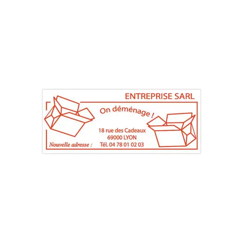 Timbre personnalisable Printy 4915 - Encre rouge - 70 x 25 mm - 7 lignes max.