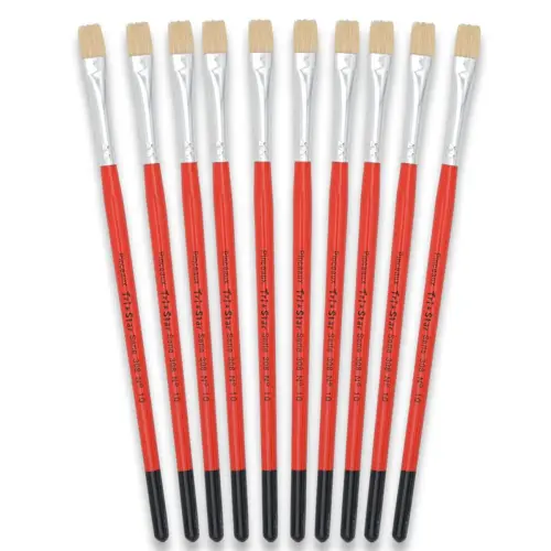 Brosse plate n°10 - OZ - en soie - peinture acrylique et à l'huile