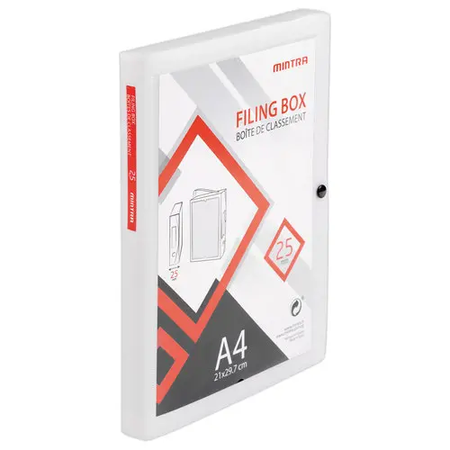 Boîte valisette personnalisable en polypropylène A4 - Dos 2,5 cm