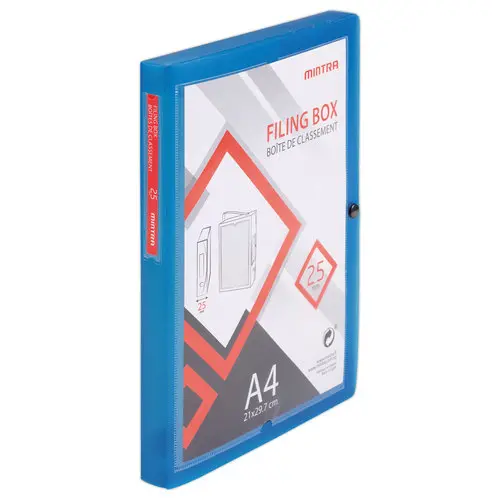 Bo&icirc;te valisette personnalisable  en polypropyl&egrave;ne A4 - Dos 2,5 cm 