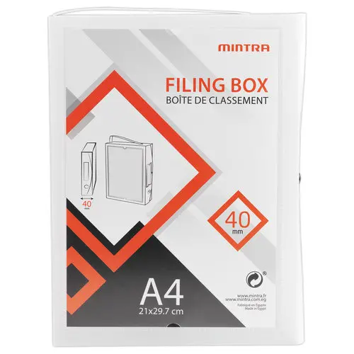 Boîte valisette personnalisable - polypropylène A4 - Dos 10 cm - translucide - ACCESS