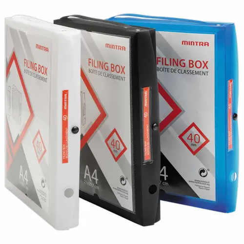 Boîte valisette personnalisable - polypropylène A4 - Dos 10 cm - translucide - ACCESS