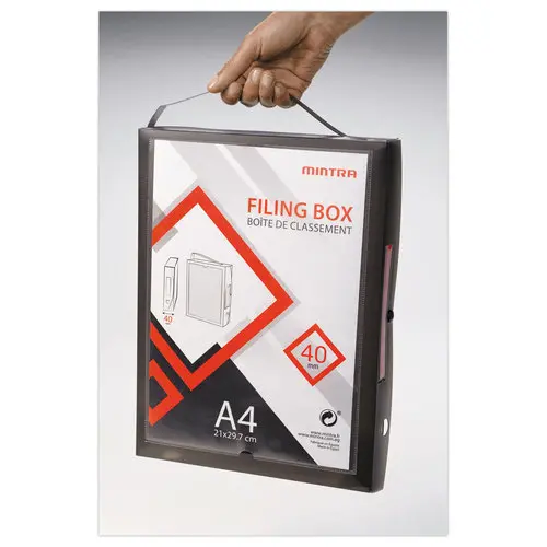 Boîte valisette personnalisable en polypropylène A4 - Dos 4 cm