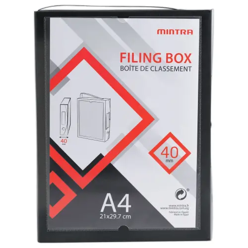 Boîte valisette personnalisable en polypropylène A4 - Dos 4 cm