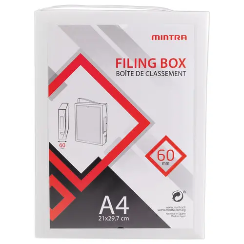 Boîte valisette personnalisable en polypropylène A4 - Dos 6 cm
