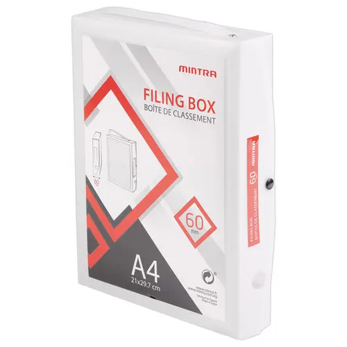 Boîte valisette personnalisable en polypropylène A4 - Dos 6 cm