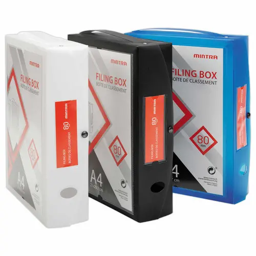 Boîte valisette personnalisable en polypropylène A4 - Dos 8 cm