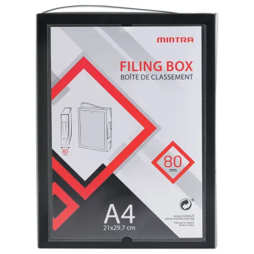 Boîte valisette personnalisable en polypropylène A4 - Dos 8 cm